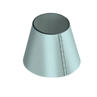 Обечайка оцинкованная коническая 2820x1920x20 мм Ст20 ГОСТ 14249-89