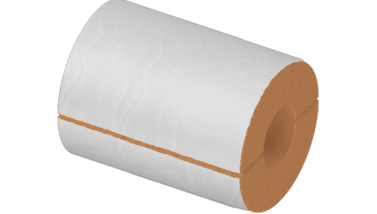 цилиндр теплоизоляционный базальтовый 76x30x500 мм НГ Ц 100 купить в Томске