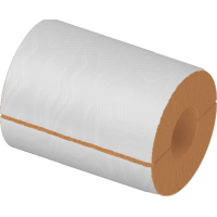 Цилиндр теплоизоляционный базальтовый вырезной оцинкованный 108x60x1000 мм НГ Ц 100 ГОСТ 23208-2022